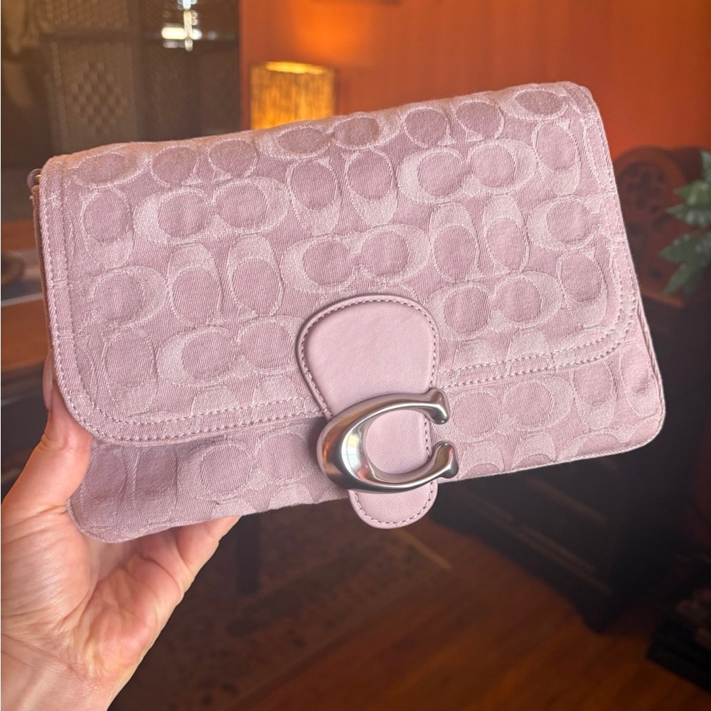 Coach soft tabby denim faded purple
